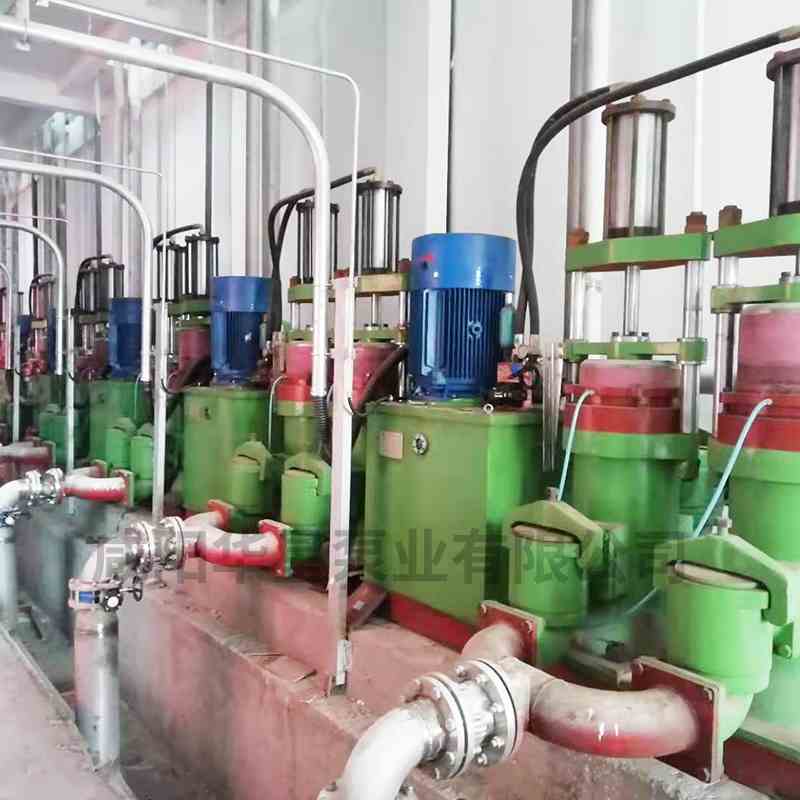 造紙廠500平米壓濾機使用節能 柱塞泥漿泵案例